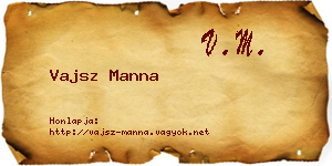 Vajsz Manna névjegykártya